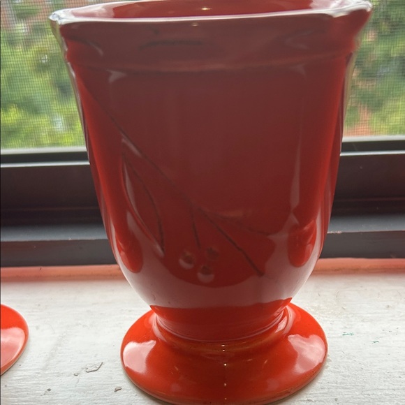 Red Ceramic Ice Cream Sundae Set* - Picture 12 of 14